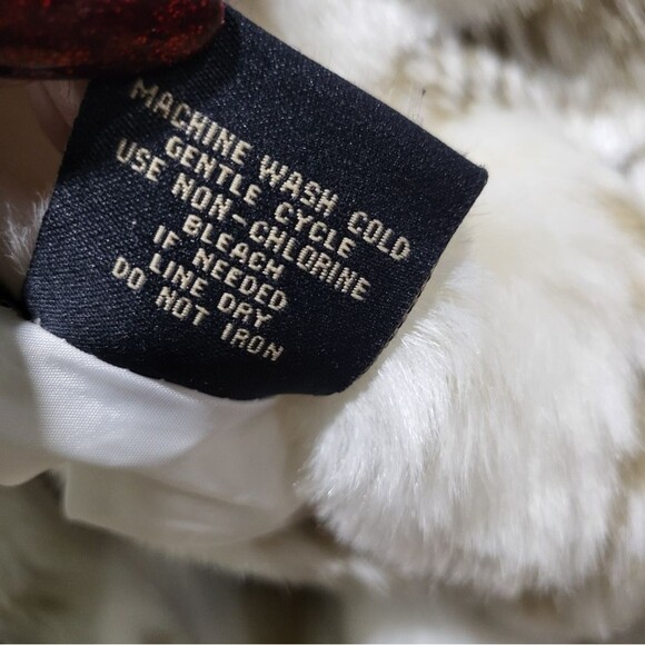 Guide Gear Faux Fur Plush Nuetral Tan White Sz L Hooded Coat - Picture 13 of 14